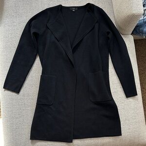 J Crew Black Open Front Cardigan
